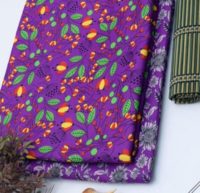 2 Pcs Women's Unstitched Printed Suit