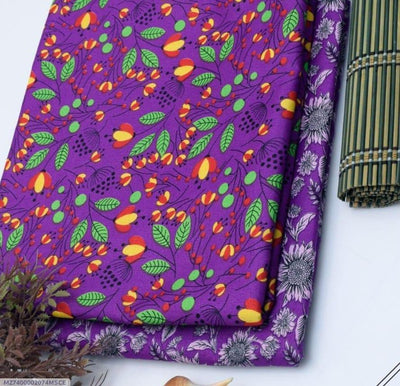 2 Pcs Women's Unstitched Printed Suit
