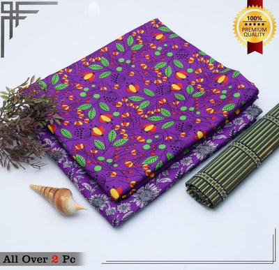 2 Pcs Women's Unstitched Printed Suit