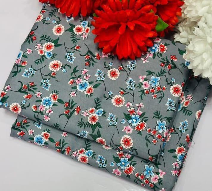 2 Pcs Women's Unstitched Printed Suit