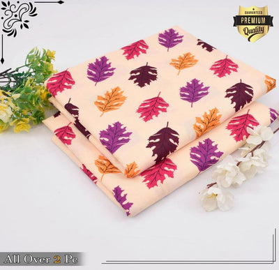2 Pcs Women's Unstitched Printed Suit