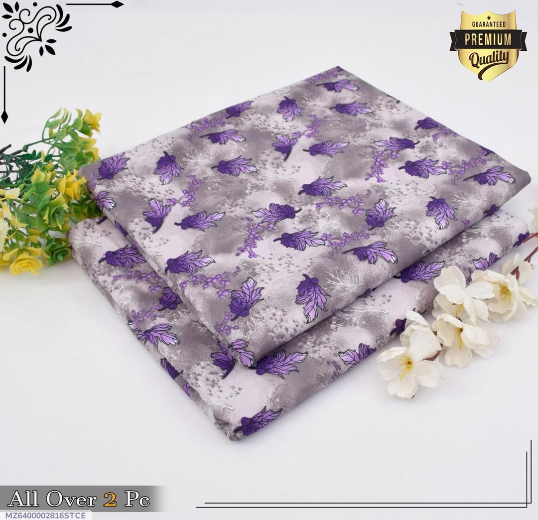 2 Pcs Women's Unstitched Printed Suit