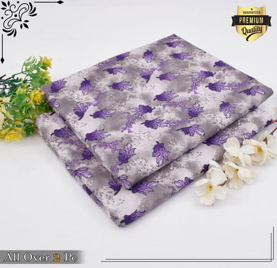 2 Pcs Women's Unstitched Printed Suit